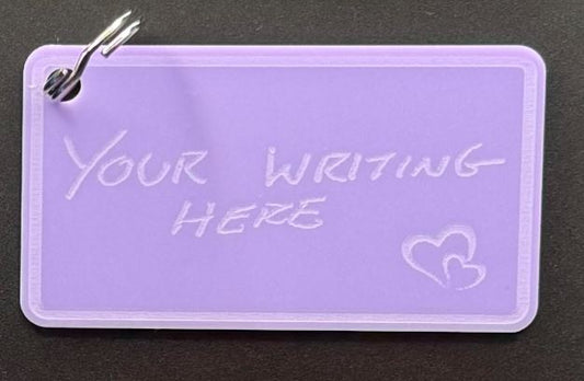 Keychain with loved ones handwriting