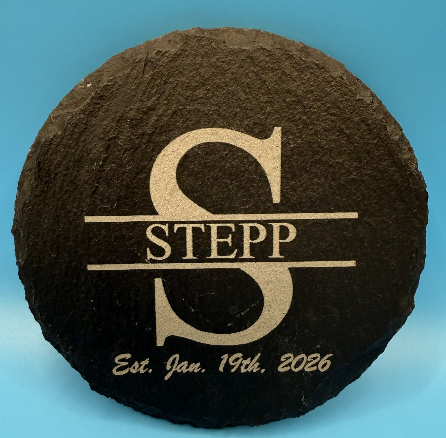 Custom Slate Coaster Set of 4. Holder included