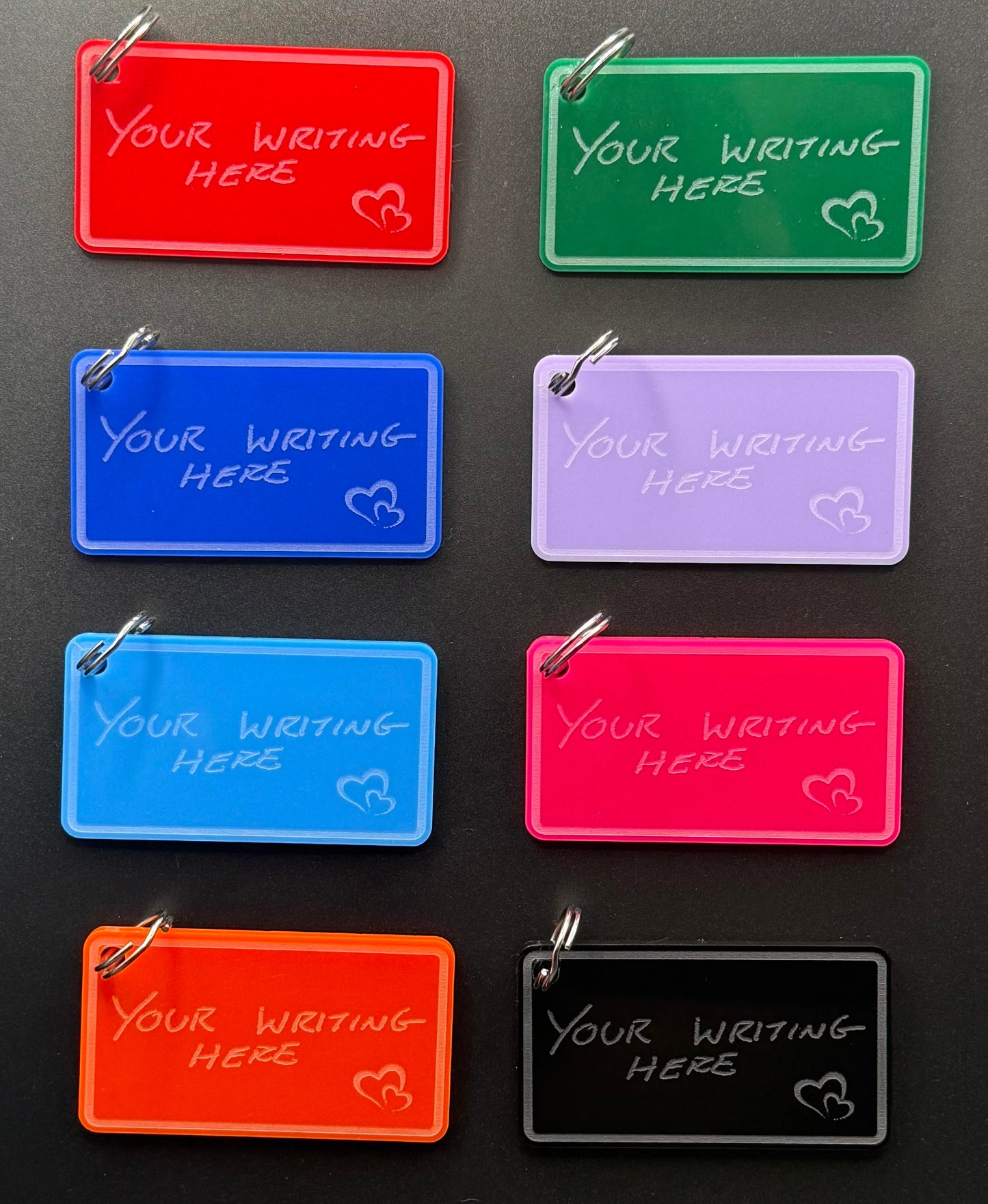 Keychain with loved ones handwriting